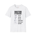 Doctor of Medicine Handwriting Evolution Shirt Funny Medical Career Tee