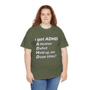 Funny ADHD Shirt "I Got ADHD" Acronym Joke Tee in Navy