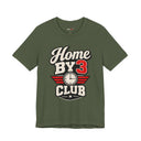 "Home By 3 Club" Funny Retro Badge T-Shirt