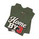 "Home By 3 Club" Funny Retro Badge T-Shirt