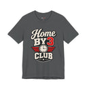 "Home By 3 Club" Funny Retro Badge T-Shirt