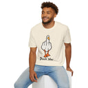 Duck You Shirt Funny Cartoon Duck Middle Finger Novelty Tee