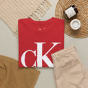 Charlie Kirk Shirt Bold White "cK" Monogram Graphic Tee in Black