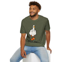 Duck You Shirt Funny Cartoon Duck Middle Finger Novelty Tee