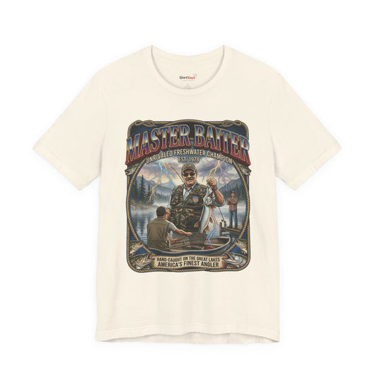 "Master Baiter" Funny Vintage Fishing T-Shirt
