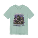 Funny Raccoon T-Shirt “Garbage Day Survivor” Graphic Tee