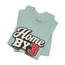 "Home By 3 Club" Funny Retro Badge T-Shirt