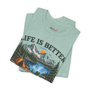 "Life Is Better At The Camp" Mountain Lake Camping T-Shirt