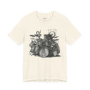 Octopus Drummer T-Shirt | Detailed Drum Kit Art Tee for Musicians
