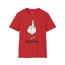 Duck You Shirt Funny Cartoon Duck Middle Finger Novelty Tee