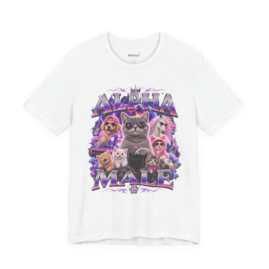 Alpha Male T-Shirt  Funny Cat & Animal Graphic Tee