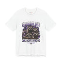 Funny Raccoon T-Shirt “Garbage Day Survivor” Graphic Tee
