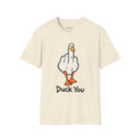 Duck You Shirt Funny Cartoon Duck Middle Finger Novelty Tee