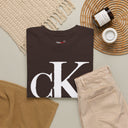 Charlie Kirk Shirt Bold White "cK" Monogram Graphic Tee in Black