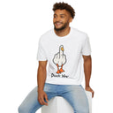 Duck You Shirt Funny Cartoon Duck Middle Finger Novelty Tee