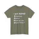 Funny ADHD Shirt "I Got ADHD" Acronym Joke Tee in Navy