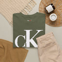 Charlie Kirk Shirt Bold White "cK" Monogram Graphic Tee in Black