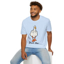 Duck You Shirt Funny Cartoon Duck Middle Finger Novelty Tee