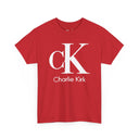 Charlie Kirk Shirt Bold White "cK" Monogram Graphic Tee in Black