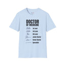Doctor of Medicine Handwriting Evolution Shirt Funny Medical Career Tee