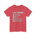 Funny ADHD Shirt "I Got ADHD" Acronym Joke Tee in Navy