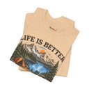 "Life Is Better At The Camp" Mountain Lake Camping T-Shirt