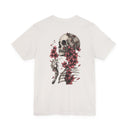 Skull and Roses Chest Print T-Shirt | Dark Floral Graphic Tee