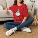 Duck You Shirt Funny Cartoon Duck Middle Finger Novelty Tee