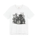 Octopus Drummer T-Shirt | Detailed Drum Kit Art Tee for Musicians