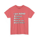 Funny ADHD Shirt "I Got ADHD" Acronym Joke Tee in Navy