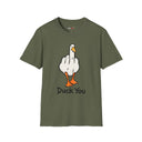 Duck You Shirt Funny Cartoon Duck Middle Finger Novelty Tee