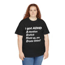 Funny ADHD Shirt "I Got ADHD" Acronym Joke Tee in Navy