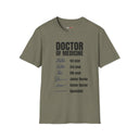 Doctor of Medicine Handwriting Evolution Shirt Funny Medical Career Tee