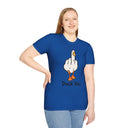 Duck You Shirt Funny Cartoon Duck Middle Finger Novelty Tee