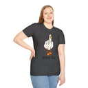 Duck You Shirt Funny Cartoon Duck Middle Finger Novelty Tee
