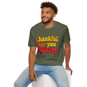 Thankful for You Fuckers Shirt Funny Retro Thanksgiving Graphic Tee